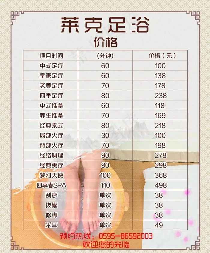 足浴图片psd模版下载