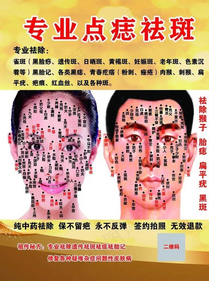 专业点痣祛斑图片(1929X2480(DPI:70))psd模版下载