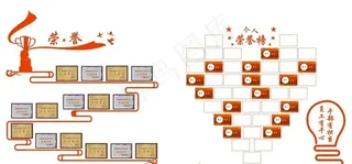 照片墙文化墙展板 荣誉展板图片