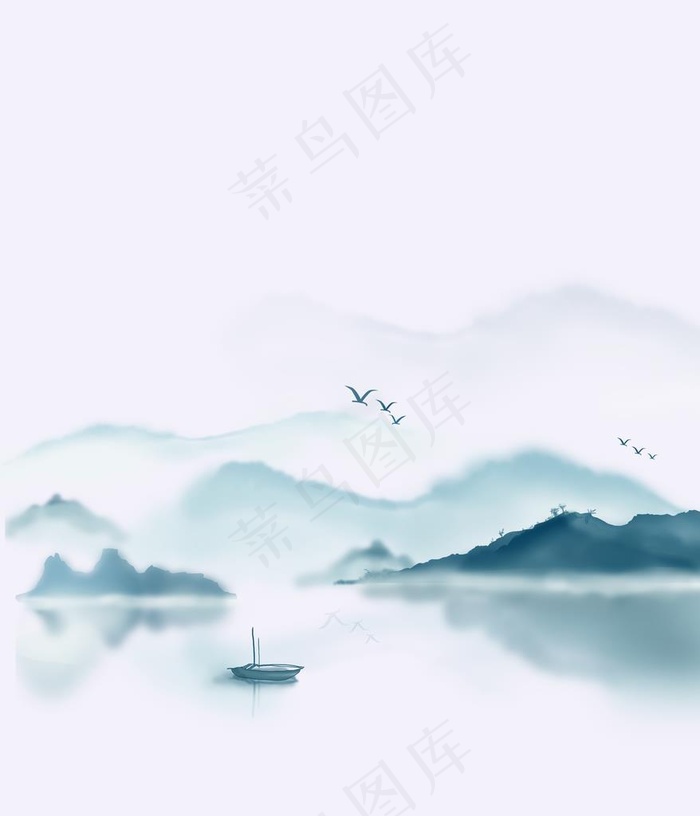 新中式   山  背景元素图片(4724X5315(DPI:150))psd模版下载