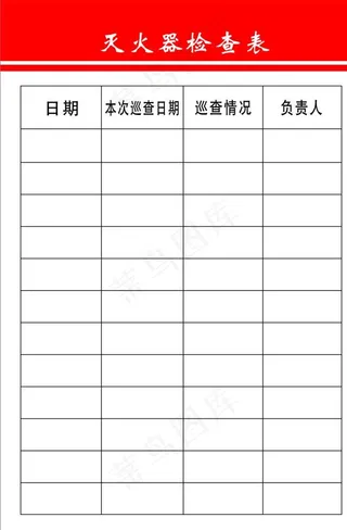 灭火器检查表图片