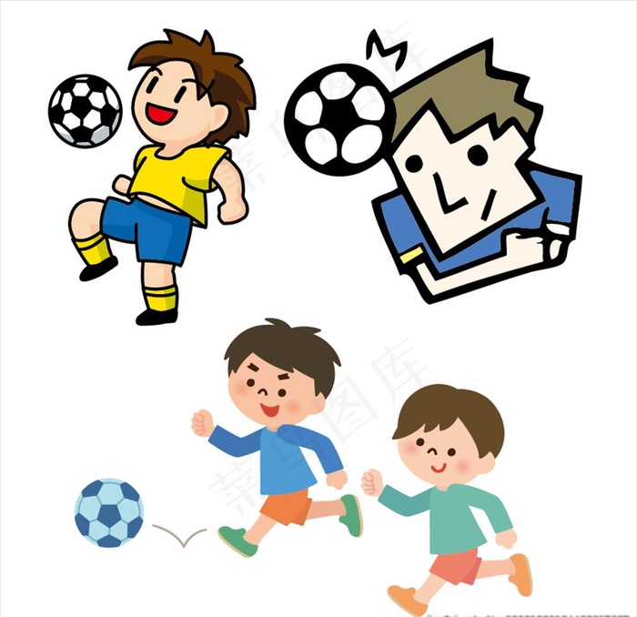 足球卡通图片