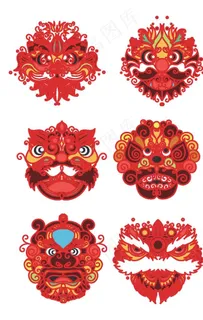 舞狮图案图片 舞狮图案图片