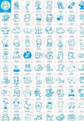 卡通印章图案图片