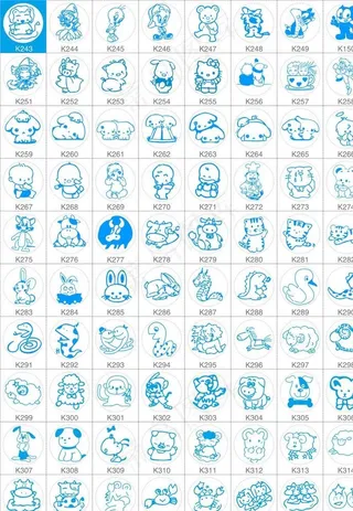 卡通印章图案图片