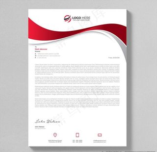 商务信笺模板图片