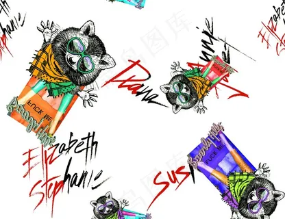 链条 豹纹 设计 大牌 图案图片