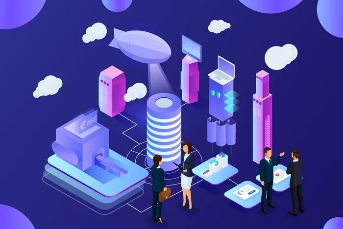 电子商务科技插画图片ai矢量模版下载