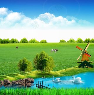 自然美景合成图图片