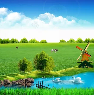 自然美景合成图图片