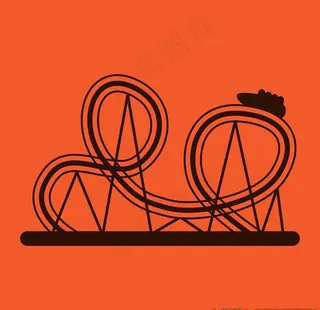 游乐园剪影图片