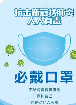 新型冠状病毒必带口罩图片