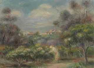 雷诺阿风景油画图片