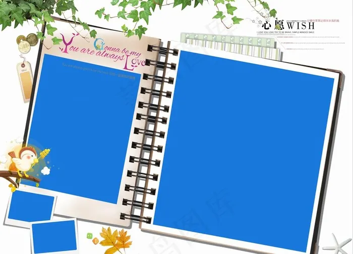 纪念册模板图片(4000X3000(DPI:254))psd模版下载