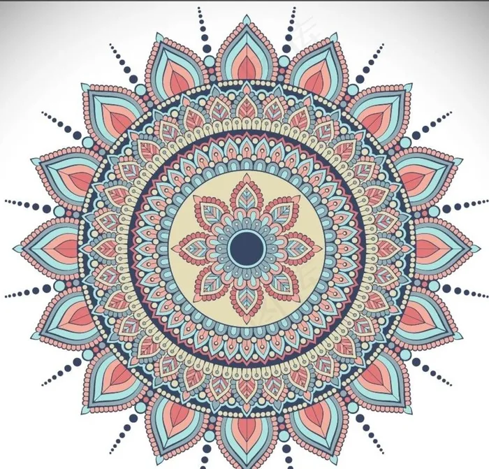 民族花纹背景图片ai矢量模版下载