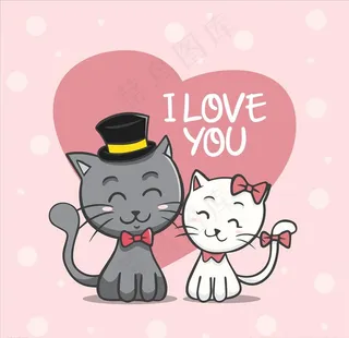 情侣猫图片