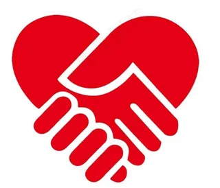 矢量爱心握手图片