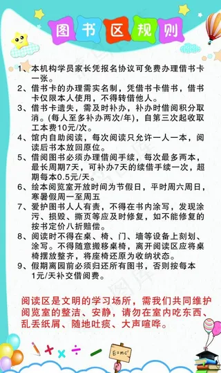 图书区规则图片