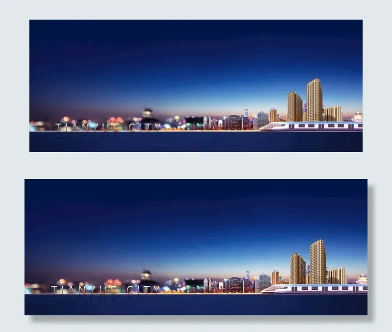 高端城市地产图片(5512X2362(DPI:400))psd模版下载