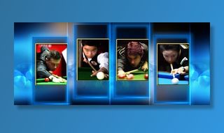 台球室背景板图片