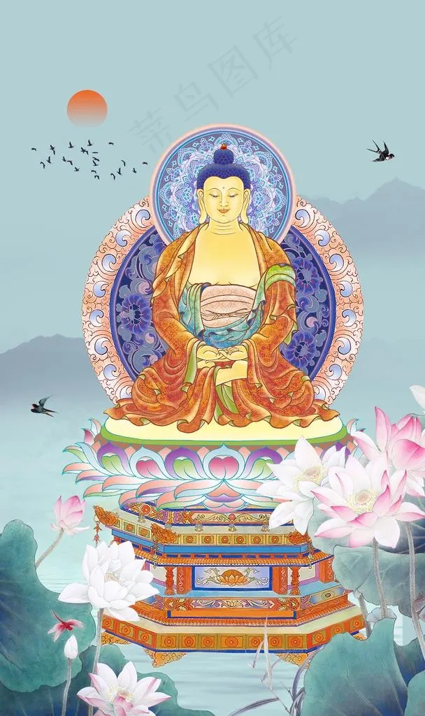阿弥陀佛图片(6496X10394(DPI:110))psd模版下载