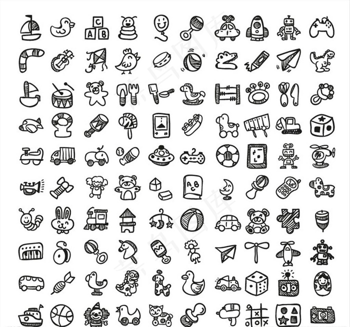 儿童玩具矢量素材图片