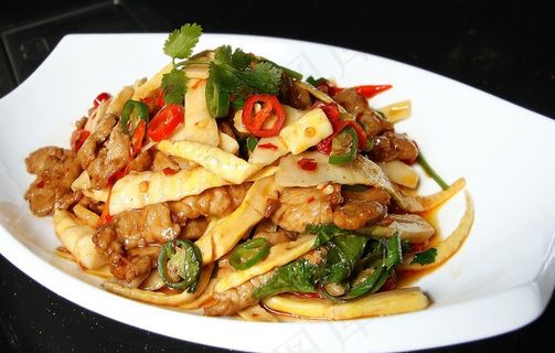 外婆脆笋炒肉图片