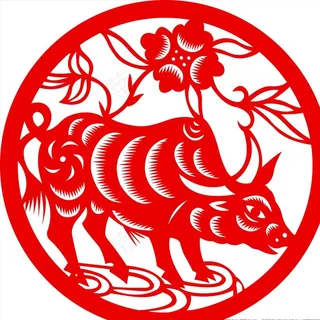 生肖牛剪纸图片