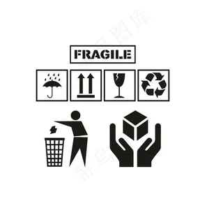 纸箱矢量图标图片