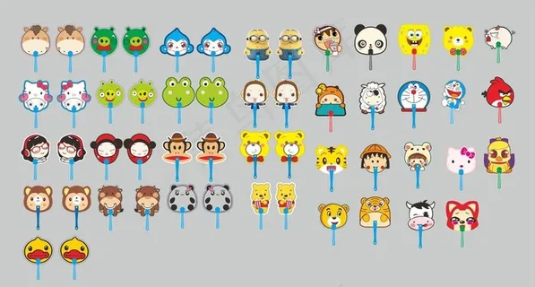 卡通图案广告扇图片