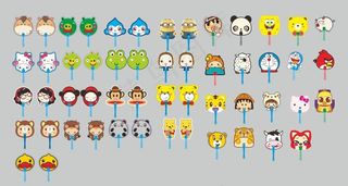 卡通图案广告扇图片