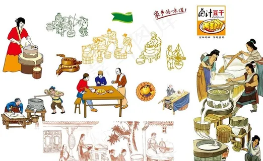 豆干包装素材（分层）图片