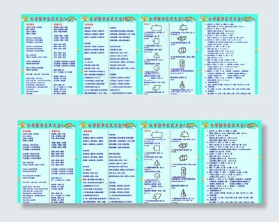 小学数学公式图片