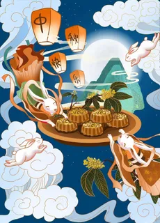 中秋插画图片 中秋插画图片