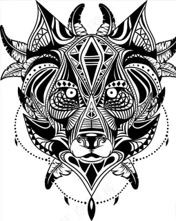 北欧几何动物图片