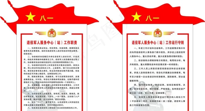 异形红旗制度牌图片cdr矢量模版下载