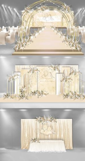 香槟色婚礼图片