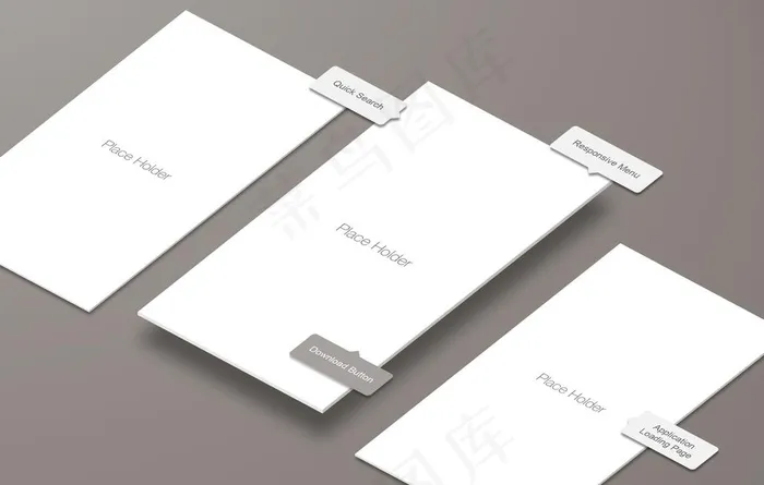 App展示样机图片psd模版下载
