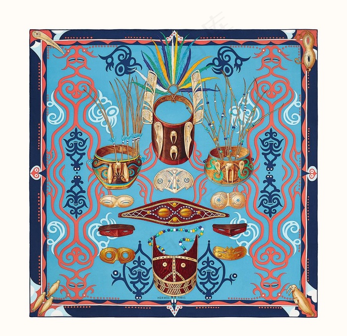 大牌 方巾 丝巾 数码印花 豹图片