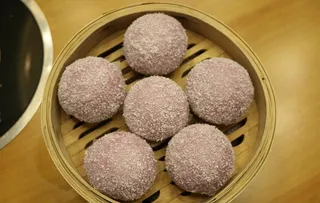 早茶 茶点 雪花紫薯菜鸟图库片