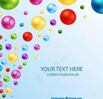 彩色珠子背景矢量图片