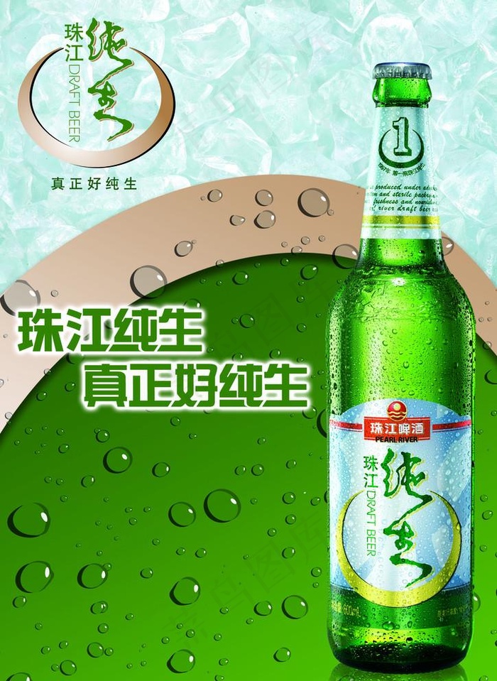 珠江纯生啤酒海报图片(3508X4961(DPI:150))psd模版下载