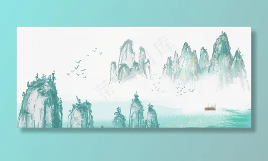 意境水墨山水图片