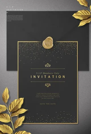 高端社会邀请函图片