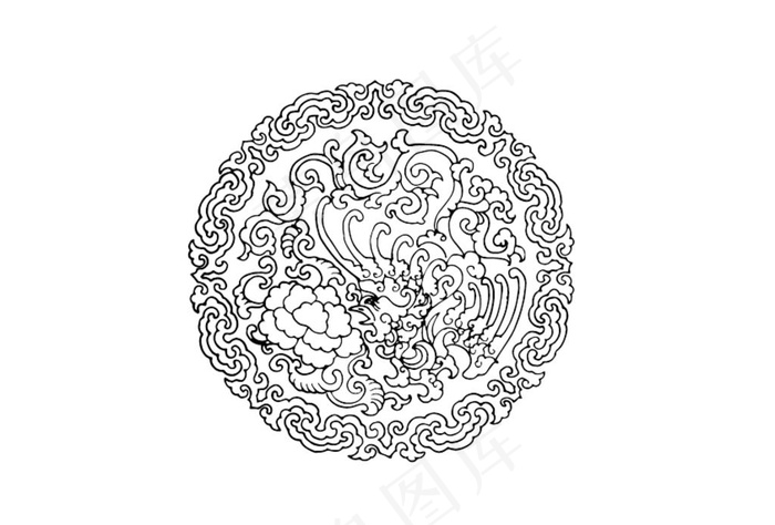 中国古典花纹图片ai矢量模版下载