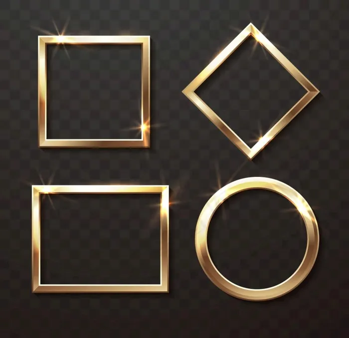 金属边框图片ai矢量模版下载