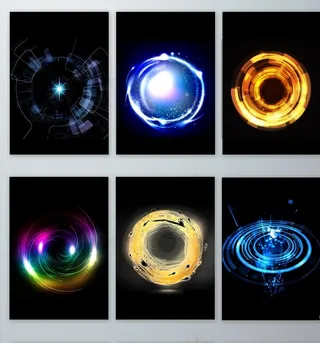 圆形光效设计 圆形光效元素图片