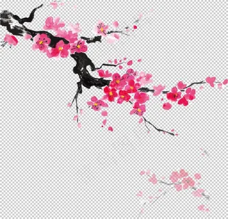 中国风水墨梅图片