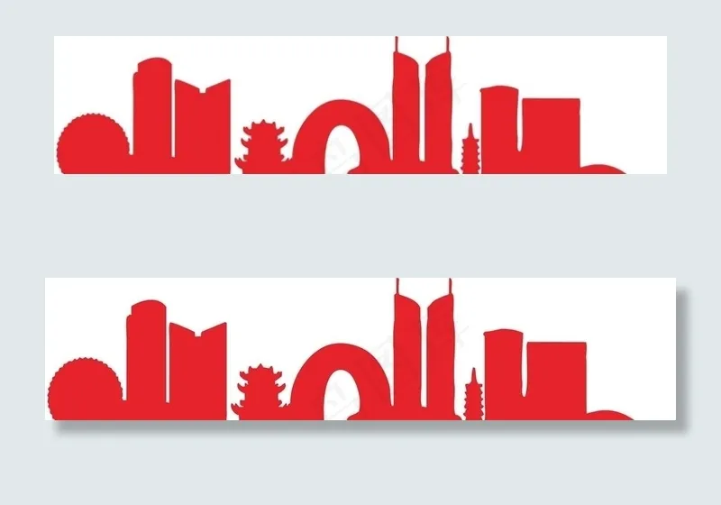 湖州剪影图片cdr矢量模版下载