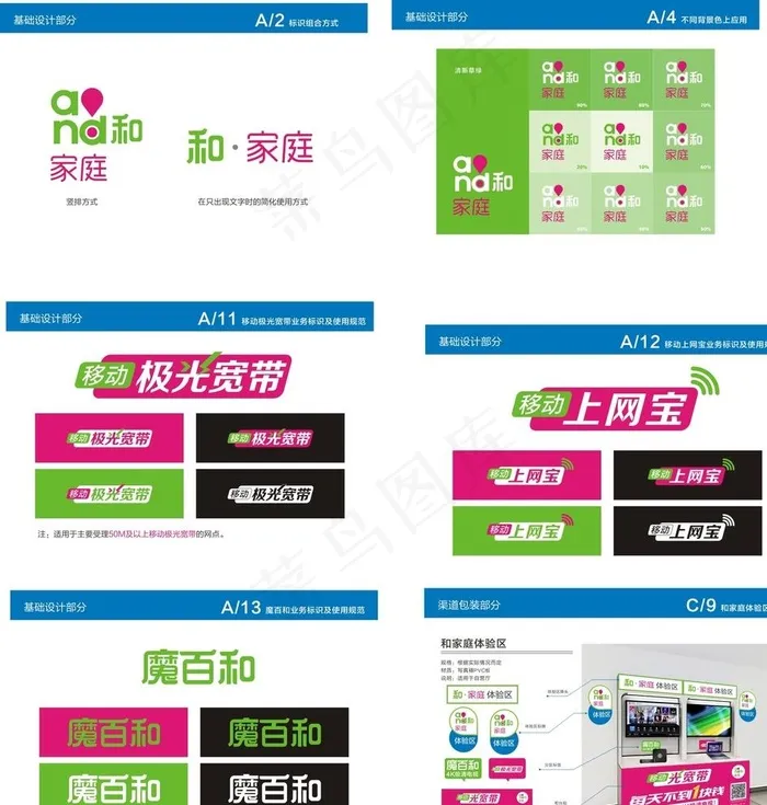 中国移动 VI手册 移动宽带图片(297X210)cdr矢量模版下载